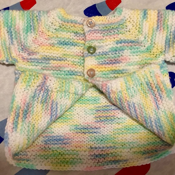 Hand knit long sleeve sweater - Picture 2 of 5